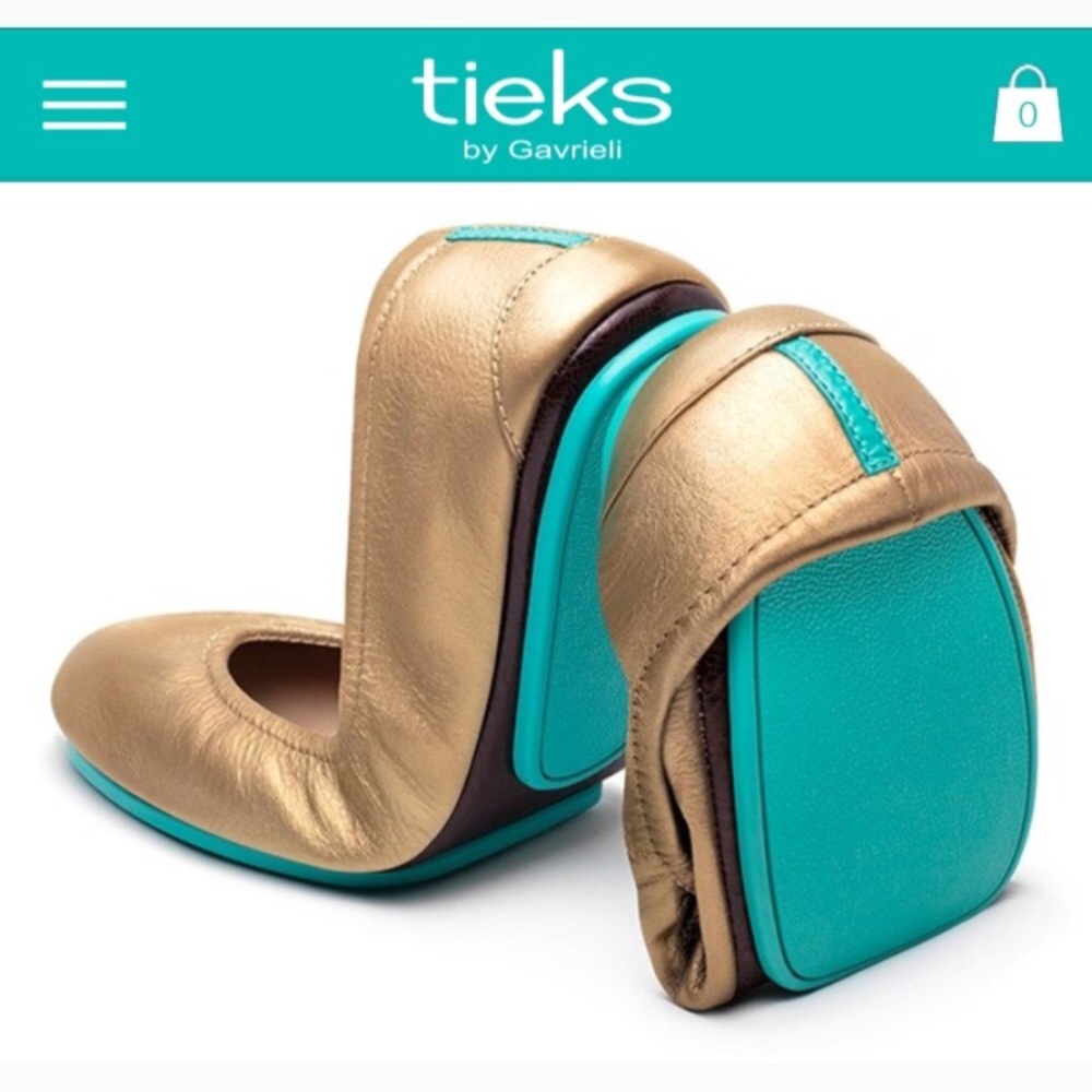Tieks Metallic Gold size 8